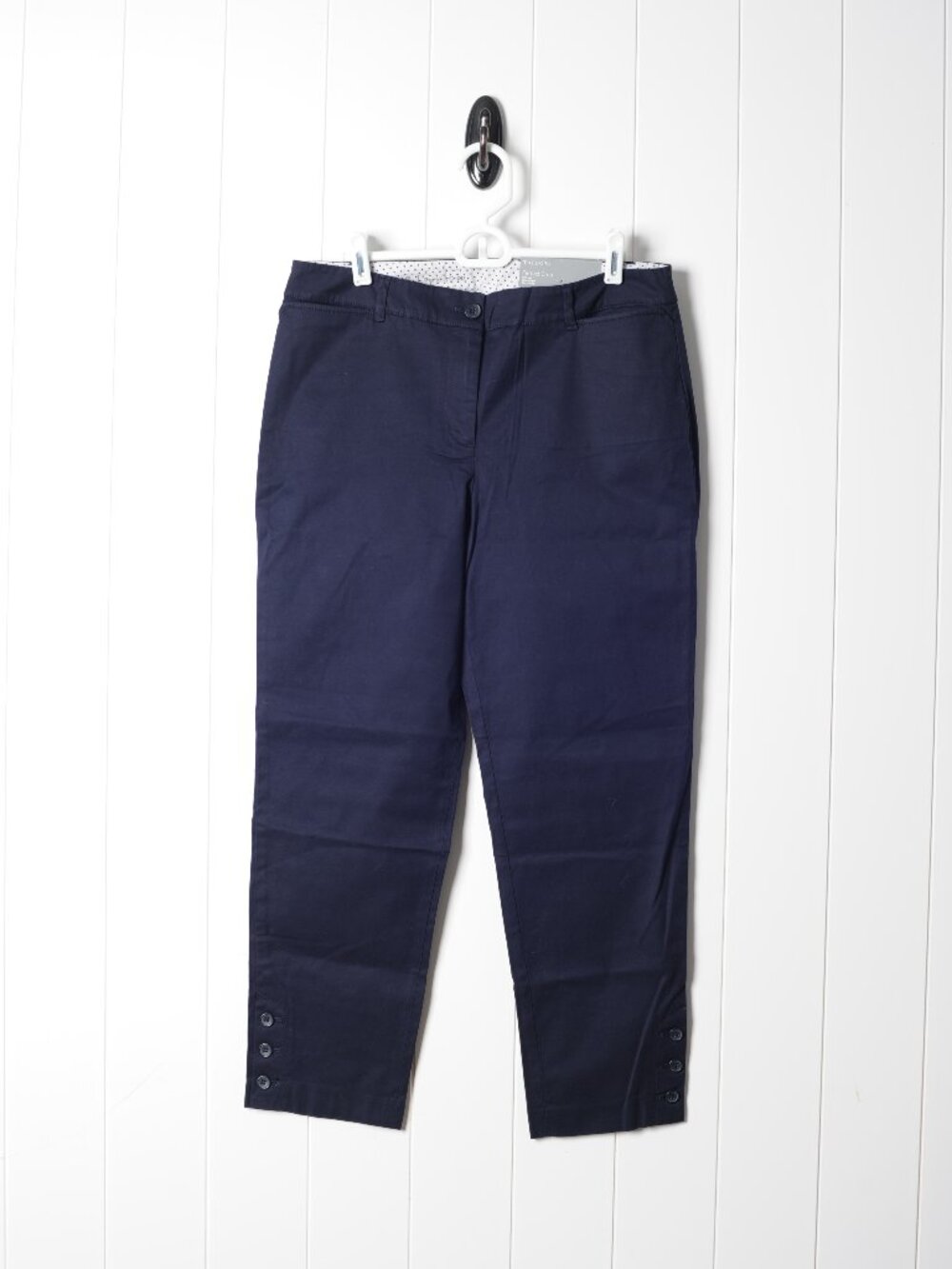 NWT Talbot's Perfect Crop Slim Leg Pant Size 8 Navy Blue